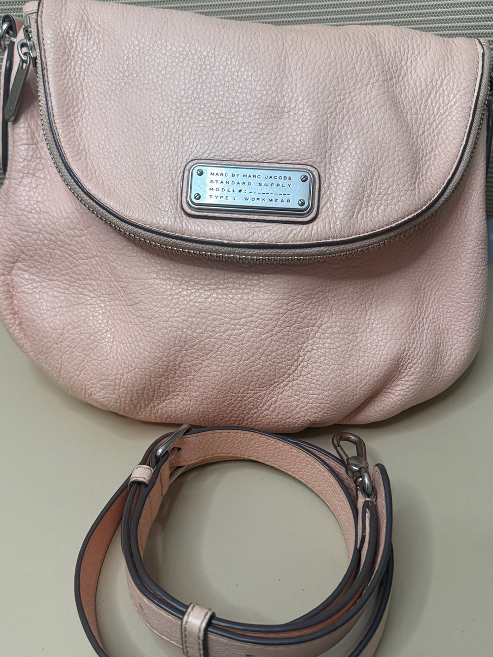 Marc by Marc Jacobs Blush Pink Leather Crossbody Bag | Blow Out Sale !